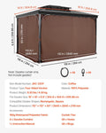 Gazebo Curtains 4-Panel 2840x2840mm Coffee Zipper Outdoor Sidewall