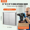 BBQ Access Door 787x609mm Stainless Steel Double Outdoor Kitchen