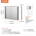 BBQ Access Door 787x609mm Stainless Steel Double Outdoor Kitchen