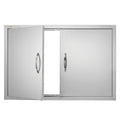 BBQ Access Door 889x610mm Stainless Steel Flush Mount Handles