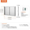 BBQ Access Door 889x610mm Stainless Steel Flush Mount Handles