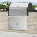 BBQ Access Door 889x610mm Stainless Steel Flush Mount Handles