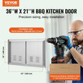 BBQ Access Door 914x534mm Stainless Steel Flush Mount Outdoor