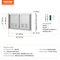 BBQ Access Door 914x534mm Stainless Steel Flush Mount Outdoor