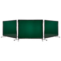 Artiss 3-Panel Welding Screen 1.74x2.34m Flame-Resistant Dark Green