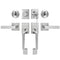 Double Door Handle Set Satin Nickel Square Lever Heavy Duty