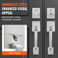 Double Door Handle Set Satin Nickel Square Lever Heavy Duty