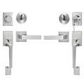 Double Door Handle Set Satin Nickel Square Lever Heavy Duty