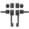 Double Door Handle Set Matte Black Square Lever Heavy Duty