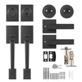 Double Door Handle Set Matte Black Square Lever Heavy Duty