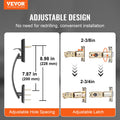 Double Door Handle Set Matte Black Arched Lever Heavy Duty Lock