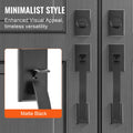 Double Door Handle Set Matte Black Arched Lever Heavy Duty Lock