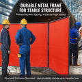 Welding Screen 6x6 3 Panel Flame-Resistant Vinyl Curtain 12 Swivel Wheels