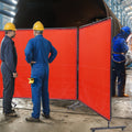 Welding Screen 6x6 3 Panel Flame-Resistant Vinyl Curtain 12 Swivel Wheels