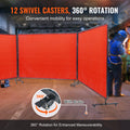 Welding Screen 3 Panel 6'x8' with Frame & 12 Wheels Curtain