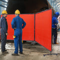 Welding Screen 3 Panel 6'x8' with Frame & 12 Wheels Curtain