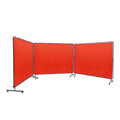 Welding Screen 3 Panel 6'x8' with Frame & 12 Wheels Curtain