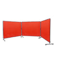 Welding Screen 3 Panel 6'x8' with Frame & 12 Wheels Curtain