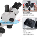 3.5X-90X Trinocular Stereo Microscope Pillar Stand Lab