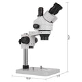 3.5X-90X Trinocular Stereo Microscope Pillar Stand Lab