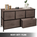 Dresser Storage Tower 5 Drawer Fabric Cube Cabinet Coffee
