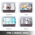 Dresser Storage Tower 5 Drawer Fabric Cube Cabinet Coffee