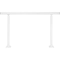 Outdoor Stair Railing Kit, 5 FT Handrails 0-5 Steps, Adjustable Angle White Aluminum Stair Hand Rail for The Elderly, Handrails for Outdoor Steps