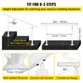Outdoor Stair Railing 5FT White Aluminum Handrail 0-5 Steps Elderly