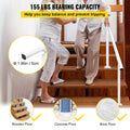 Outdoor Stair Railing 5FT White Aluminum Handrail 0-5 Steps Elderly