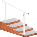 Outdoor Stair Railing 5FT White Aluminum Handrail 0-5 Steps Elderly