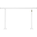 Outdoor Stair Railing 5FT White Aluminum Handrail 0-5 Steps Elderly