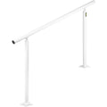 Outdoor Stair Railing 5FT White Aluminum Handrail 0-5 Steps Elderly