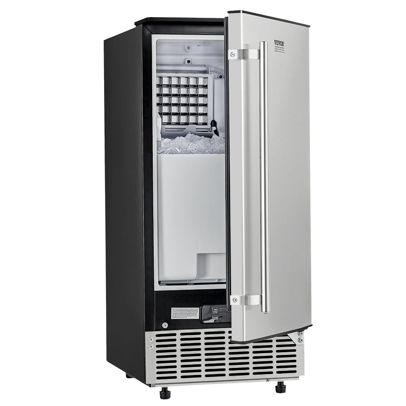 Undercounter Ice Maker 80kg/Day Stainless Steel Reversible Door