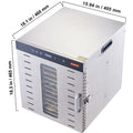 10 Trays Food Dehydrator Machine Stainless Steel 1000W Jerky Fruit Drying