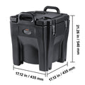 Insulated Food Carrier, 30L Capacity, Stackable Catering Hot Box with Stainless Steel Barrel, Top Load LLDPE Food Warmer with Integral Handles Buckles Stationary Base, for Restaurant Canteen, B