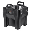 Insulated Food Carrier, 30L Capacity, Stackable Catering Hot Box with Stainless Steel Barrel, Top Load LLDPE Food Warmer with Integral Handles Buckles Stationary Base, for Restaurant Canteen, B