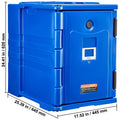 Insulated Food Pan Carrier, 90L Hot Box for Catering, Food Box Carrier with Double Buckles, Front Loading Food Warmer with Handles, Stackable End Loader for Restaurant, Canteen