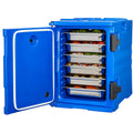 Insulated Food Pan Carrier, 90L Hot Box for Catering, Food Box Carrier with Double Buckles, Front Loading Food Warmer with Handles, Stackable End Loader for Restaurant, Canteen