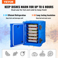 Insulated Food Pan Carrier, 90L Hot Box for Catering, Food Box Carrier with Double Buckles, Front Loading Food Warmer with Handles, Stackable End Loader for Restaurant, Canteen