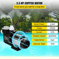 2.5HP 1850W Swimming Pool Filter Pump 148GPM Single Speed Above Ground