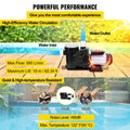 2.5HP 1850W Swimming Pool Filter Pump 148GPM Single Speed Above Ground