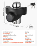 Trailer Hitch Lock 58.7mm Coupler Anti-Theft Heavy Duty 3 Keys