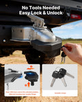 Trailer Hitch Lock Kit 58.7mm Coupler Anti-Theft Ball Lock 3 Keys