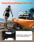 Kayak Cart Trolley 136kg Foldable Solid Rubber Tyres Strap