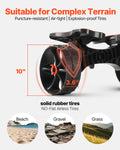 Kayak Cart Trolley 136kg Foldable Solid Rubber Tyres Strap