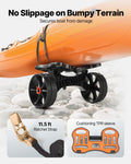 Kayak Cart Trolley 136kg Foldable Solid Rubber Tyres Strap