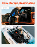 Kayak Cart Trolley 136kg Foldable Solid Rubber Tyres Strap