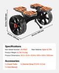 Kayak Cart Trolley 136kg Foldable Solid Rubber Tyres Strap