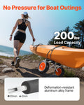 Kayak Cart Foldable 90kg Load Solid Rubber Tires Paddle Board Trolley