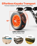 Kayak Cart Foldable 90kg Load Solid Rubber Tires Paddle Board Trolley
